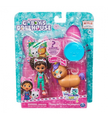 Gabby's Dollhouse - čarobni igralni komplet z mačjo hišo - Gabby in Koro