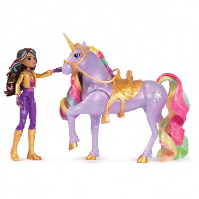 Unicorn Academy svetleči samorog in figura Sophia & Wildstar 11 cm