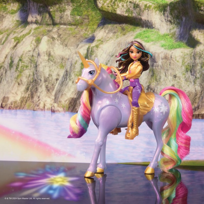 Unicorn Academy svetleči samorog in figura Sophia & Wildstar 11 cm