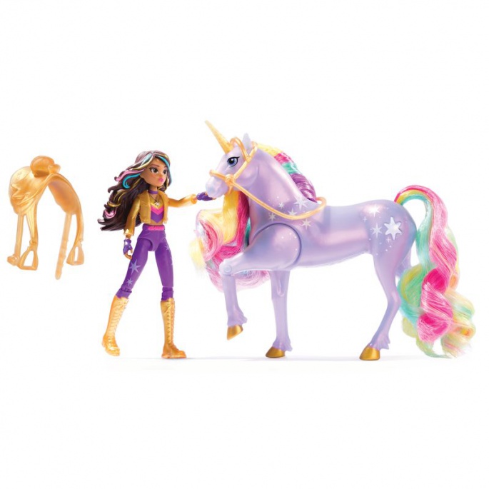Unicorn Academy svetleči samorog in figura Sophia & Wildstar 11 cm