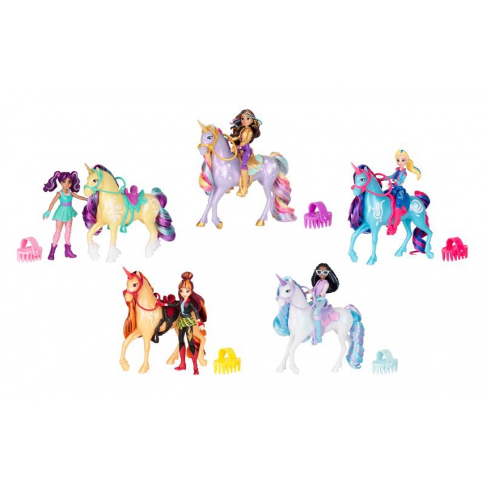 Unicorn Academy svetleči samorog in figura Sophia & Wildstar 11 cm