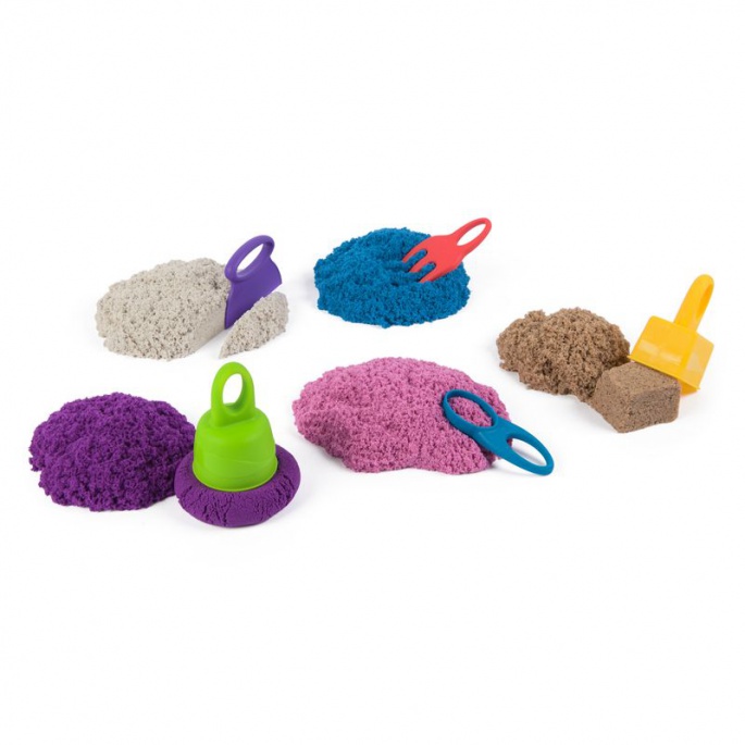 Kinetic Sand kovček z dodatki