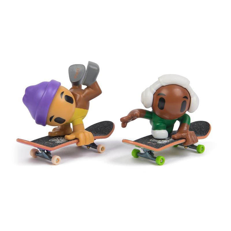 Tech Deck SK8 Crew fingerboard z figurico dvojni paket vijolična kapa in bele slušalke