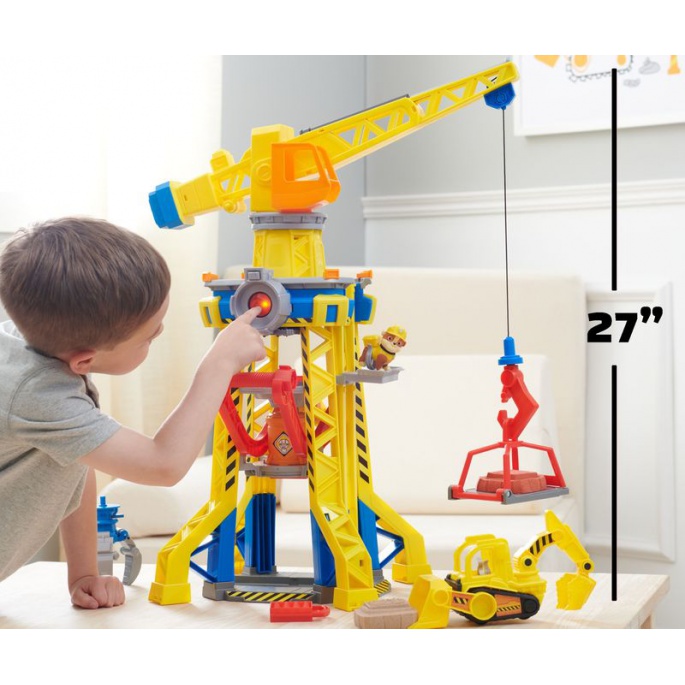 Ugoden paket: Rubble & Crew interaktivni žerjav z zvoki 60 cm + osnovno vozilo Rubble