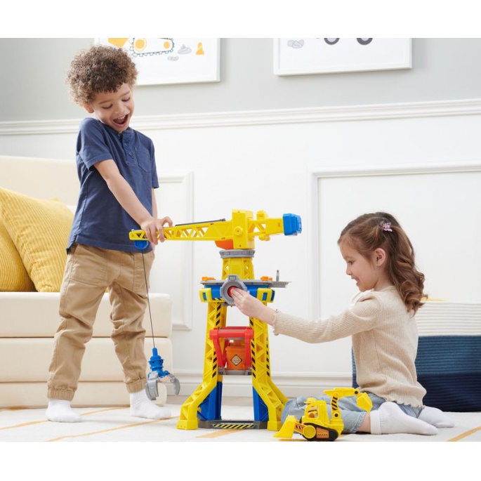 Ugoden paket: Rubble & Crew interaktivni žerjav z zvoki 60 cm + osnovno vozilo Rubble