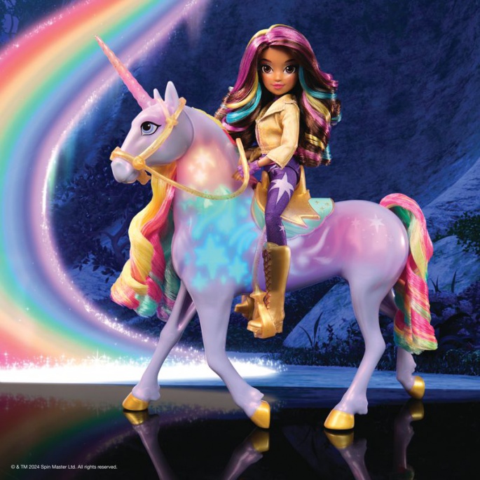 Unicorn Academy Wildstar 28 cm in Sophia 24 cm + Valentina in Cinder 11 cm za polovico