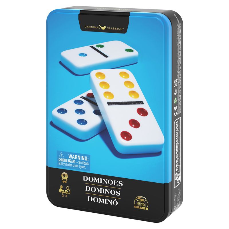 Spin Master Games domino v pločevinasti škatlici