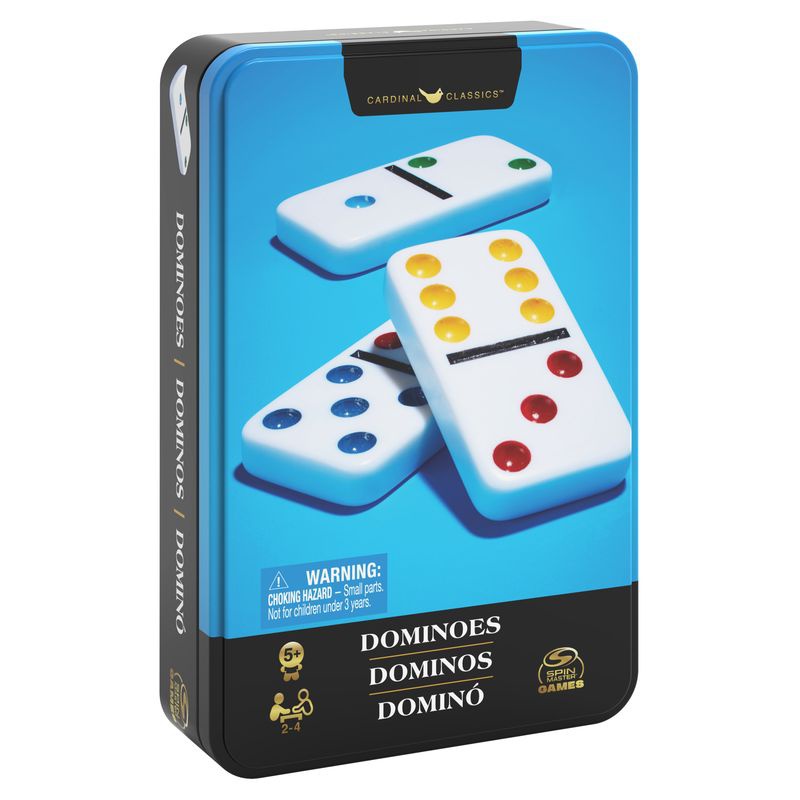 Spin Master Games domino v pločevinasti škatlici