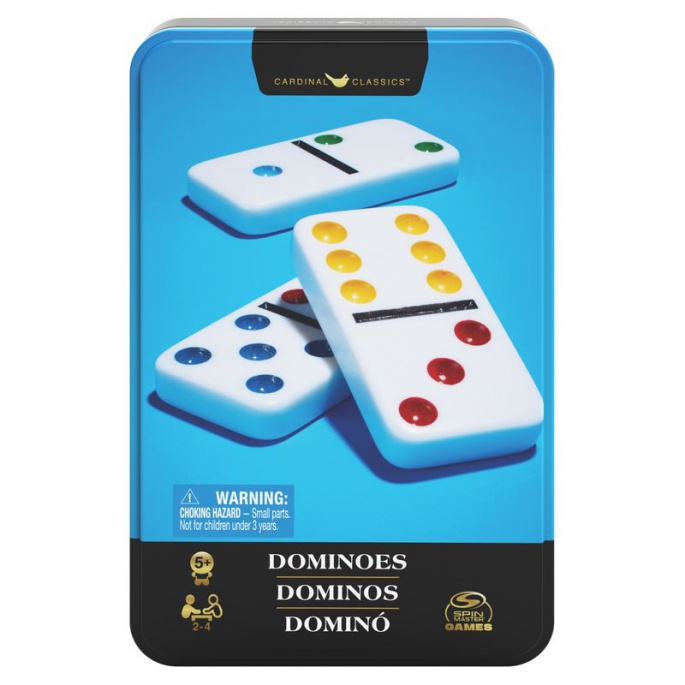 Spin Master Games domino v pločevinasti škatlici