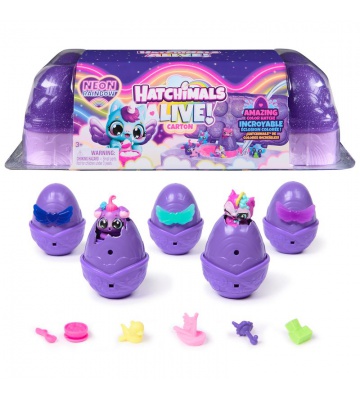 Hatchimals Neonová mavrica karton živali
