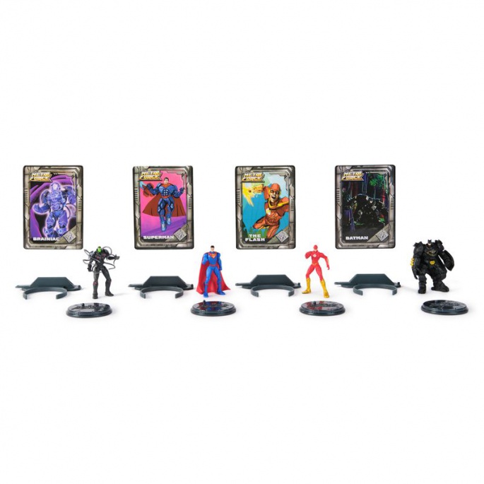 DC Metal Force komplet figuric s stojalom 5 cm