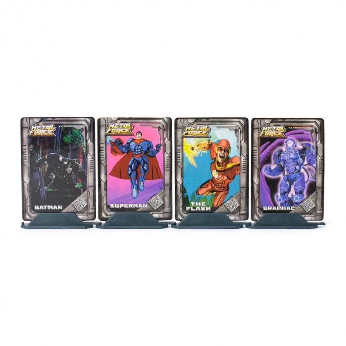 DC Metal Force komplet figuric s stojalom 5 cm