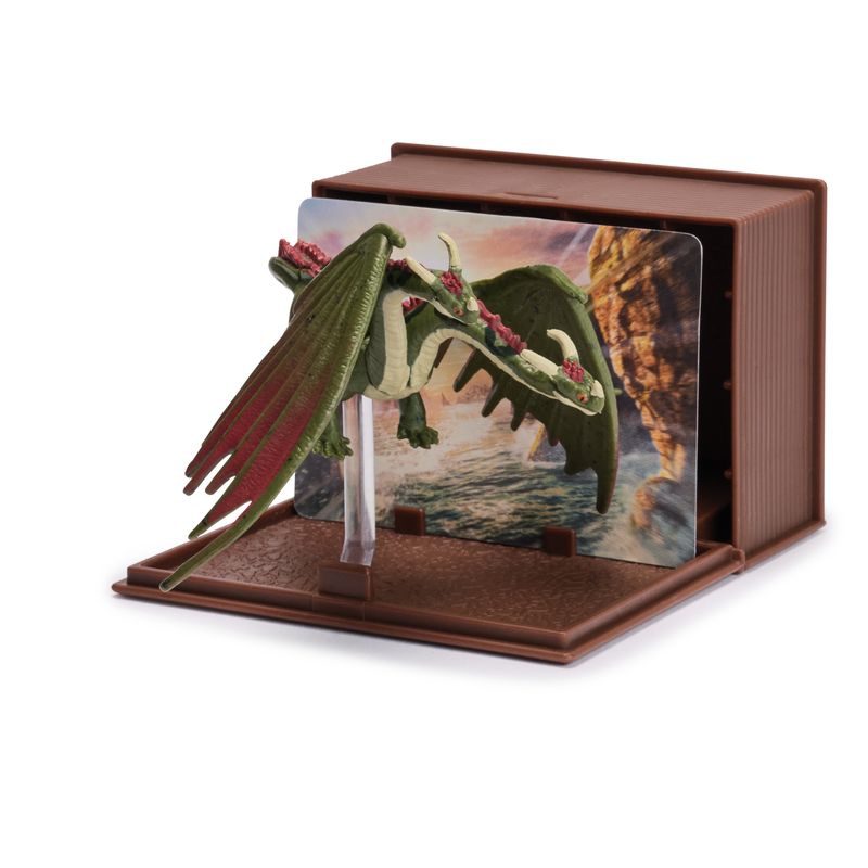 Kako izuriti svojega zmaja figurica s kartami v knjigi zmajev