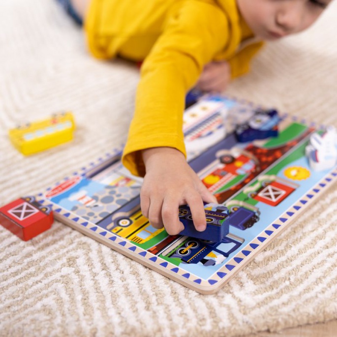 Melissa & Doug lesena sestavljanka prevozna sredstva