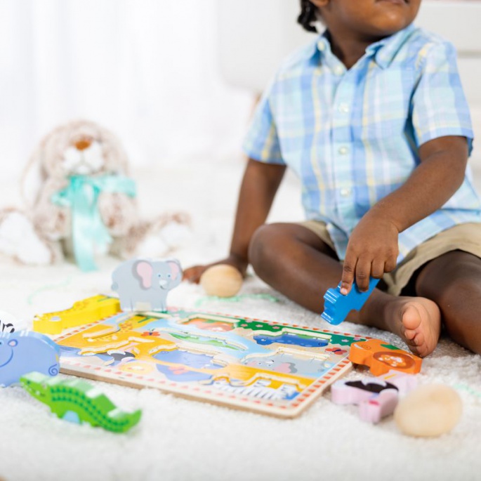 Melissa & Doug lesene sestavljanke živali v živalskem vrtu