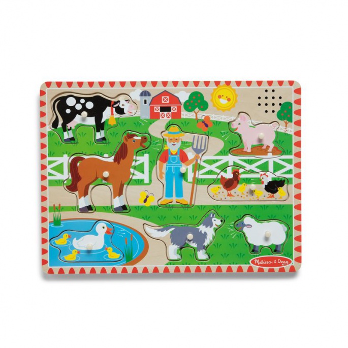 Melissa & Doug lesene puzzle s zvočnimi efekti Old MacDonaldove kmetije