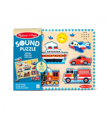 Melissa & Doug lesene puzzle zvočni učinki prevozna sredstva