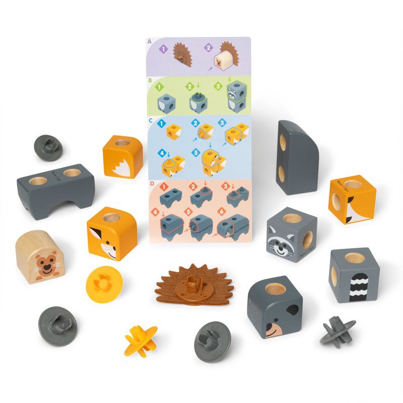 Melissa & Doug Blockables gradbeni set divjad