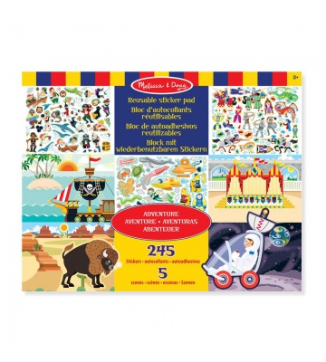 Melissa & Doug nalepke, večkratno uporabo s podlogo - pustolovščina
