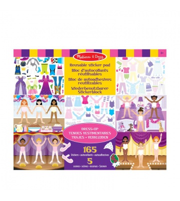 Melissa & Doug nalepke večkratne uporabe s podlogo - oblačenje