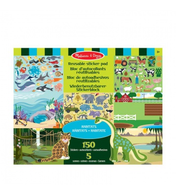 Melissa & Doug nalepke za večkratno uporabo s podlago - svet živali