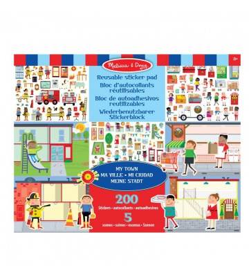 Melissa & Doug nalepke večkratno uporabne z podlago - mesto
