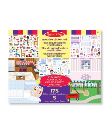 Melissa & Doug nalepke z večkratno uporabo s podlago - hiša