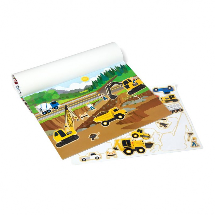 Melissa & Doug nalepke za večkratno uporabo s podlogo - prevozna sredstva