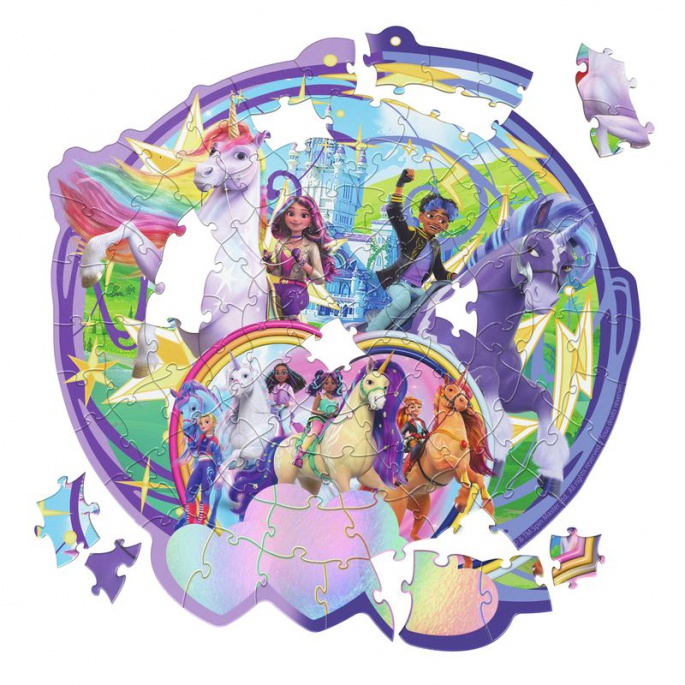 Unicorn Academy sestavljanka Grad in samorogi 100 kosov