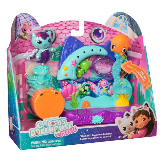 Gabby’s Dollhouse iz filma: balkonov set za igro akvarij