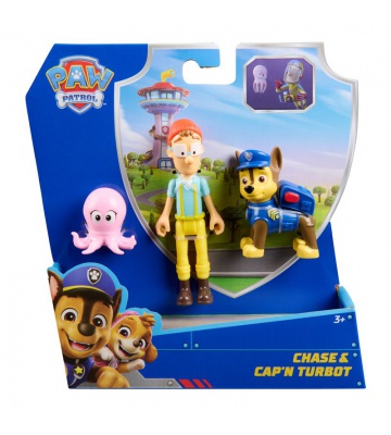 Paw Patrol figura Chase in kapitan Turbot