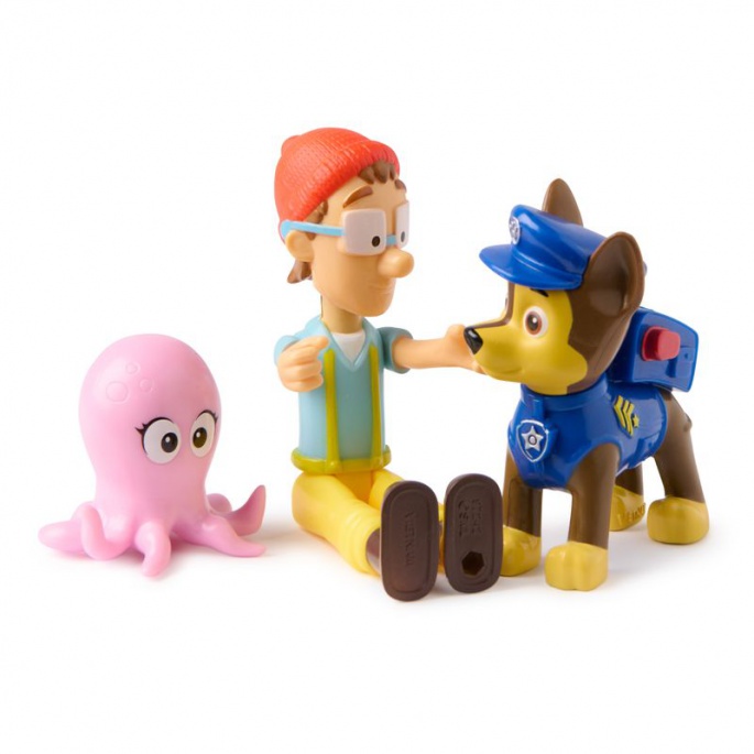 Paw Patrol figura Chase in kapitan Turbot