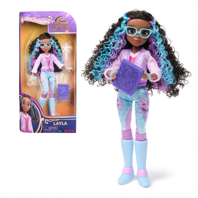 Unicorn Academy punčka Layla s knjigo 24 cm