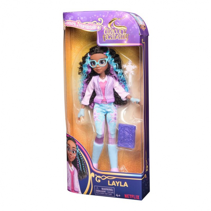 Unicorn Academy punčka Layla s knjigo 24 cm
