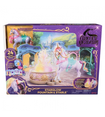 Unicorn Academy velika zložljiva hlev s zvokom z enim rogom Wildstar