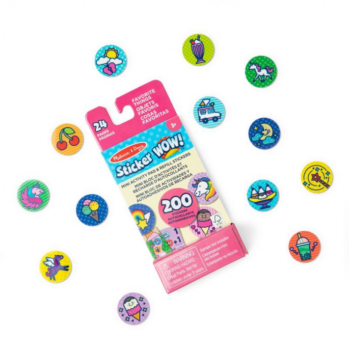 Melissa & Doug Sticker WOW polnila nalepk priljubljeni predmeti