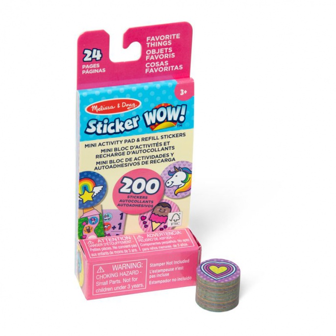 Melissa & Doug Sticker WOW polnila nalepk priljubljeni predmeti