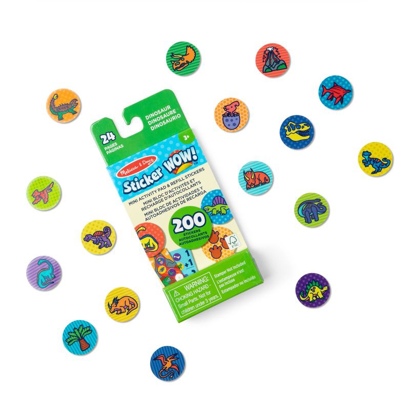 Melissa & Doug Sticker WOW polnila nalepk Dinosavri