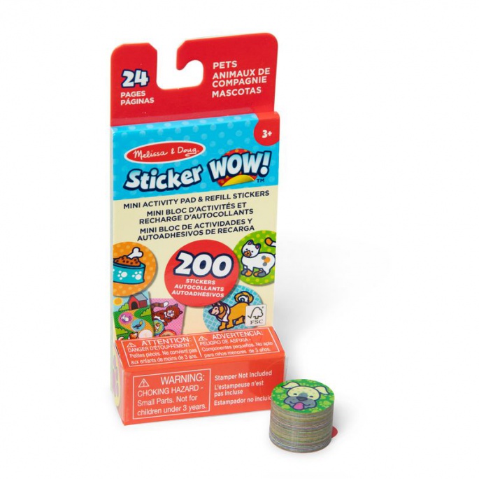 Melissa & Doug Sticker WOW polnilci nalepk živali