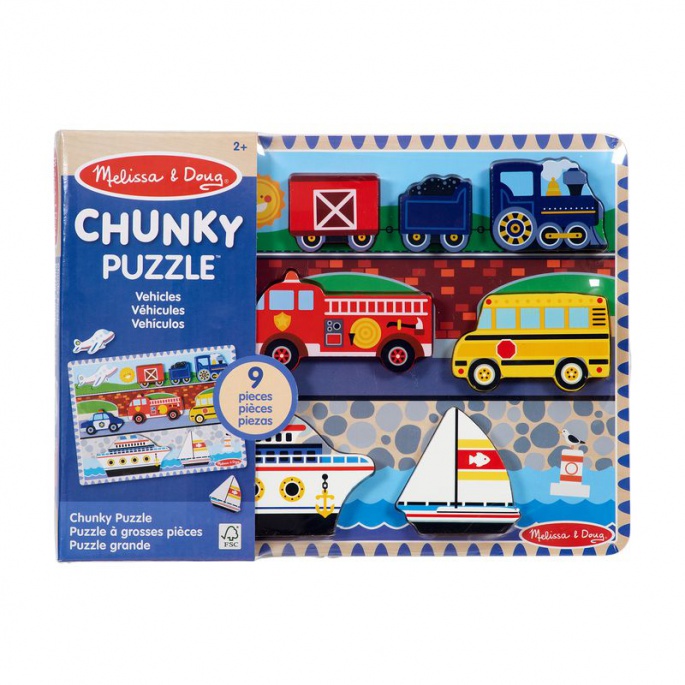 Melissa & Doug lesena sestavljanka prevozna sredstva
