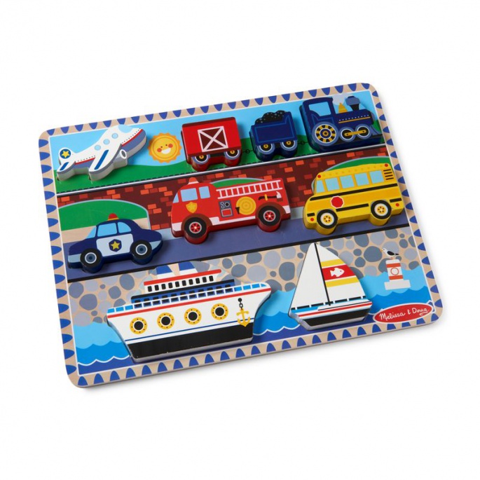 Melissa & Doug lesena sestavljanka prevozna sredstva