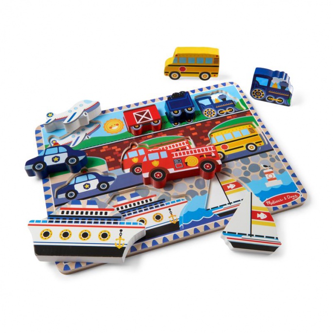Melissa & Doug lesena sestavljanka prevozna sredstva