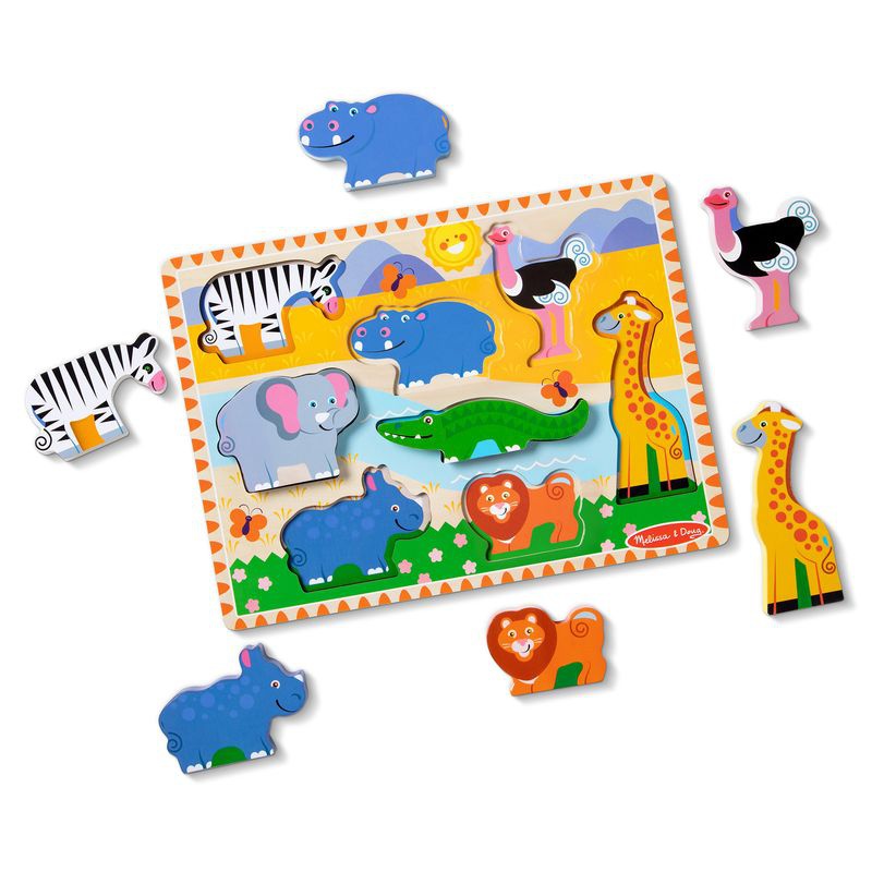 Melissa & Doug lesene sestavljanke živali v živalskem vrtu