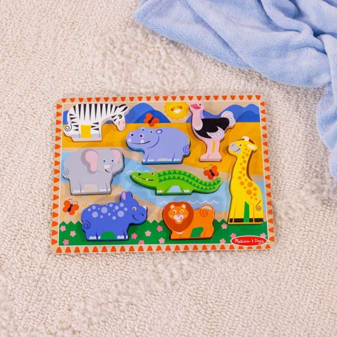 Melissa & Doug lesene sestavljanke živali v živalskem vrtu