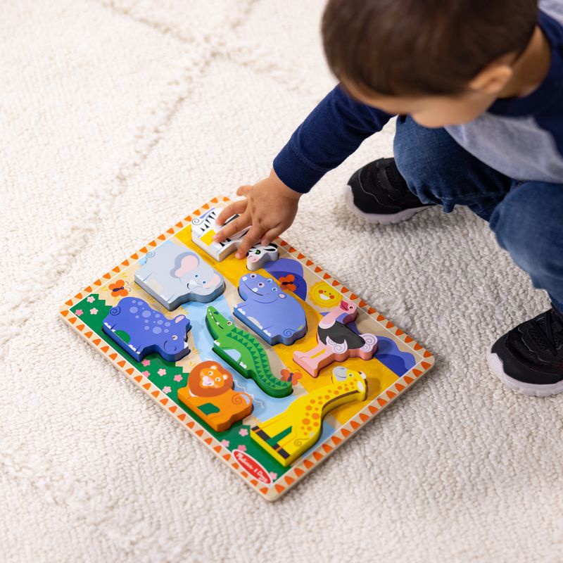 Melissa & Doug lesene sestavljanke živali v živalskem vrtu