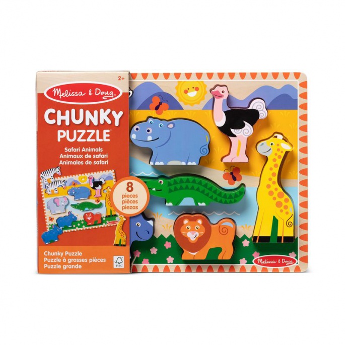 Melissa & Doug lesene sestavljanke živali v živalskem vrtu