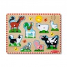 Melissa & Doug lesena sestavljanka z zvočnimi efekti živali na kmetiji
