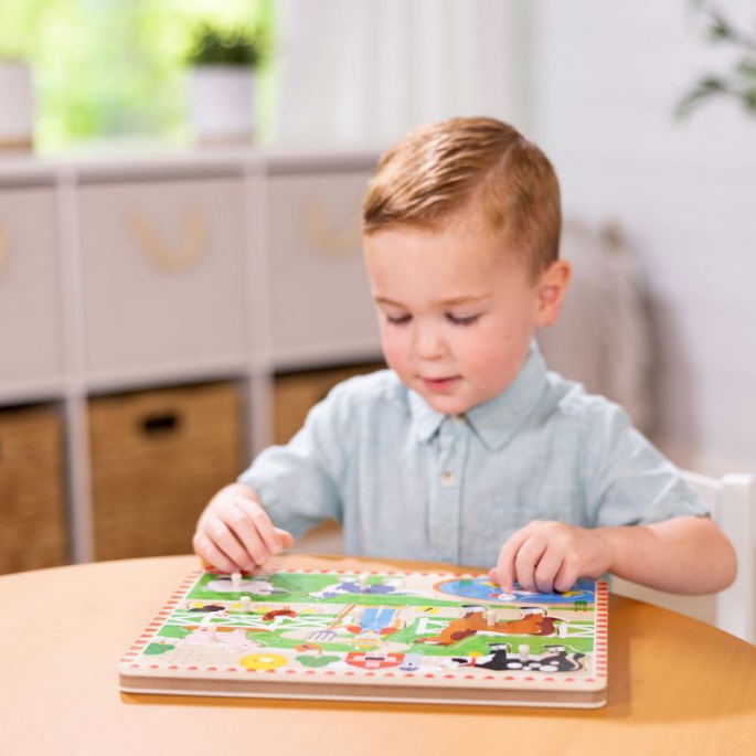 Melissa & Doug lesene puzzle s zvočnimi efekti Old MacDonaldove kmetije