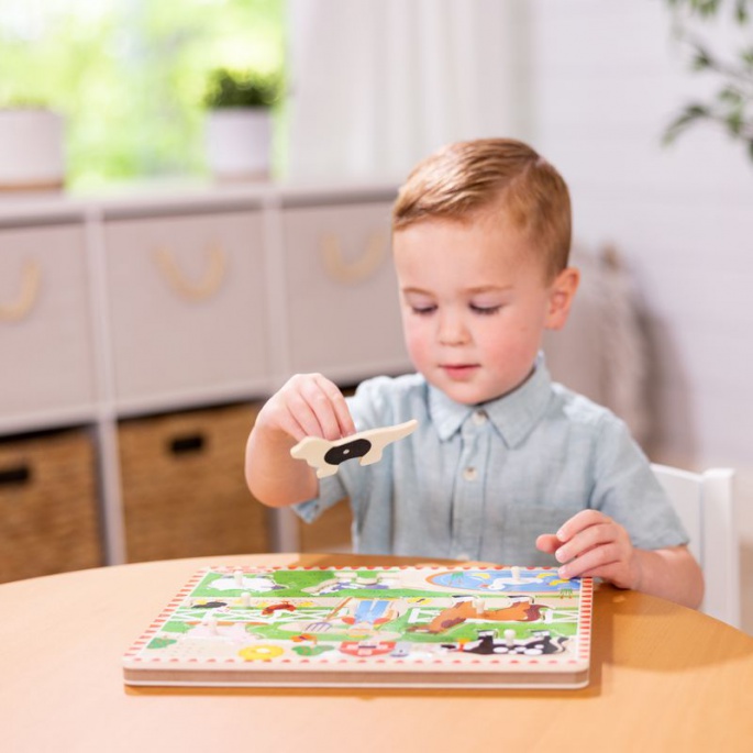 Melissa & Doug lesene puzzle s zvočnimi efekti Old MacDonaldove kmetije
