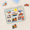 Melissa & Doug lesene puzzle zvočni učinki prevozna sredstva